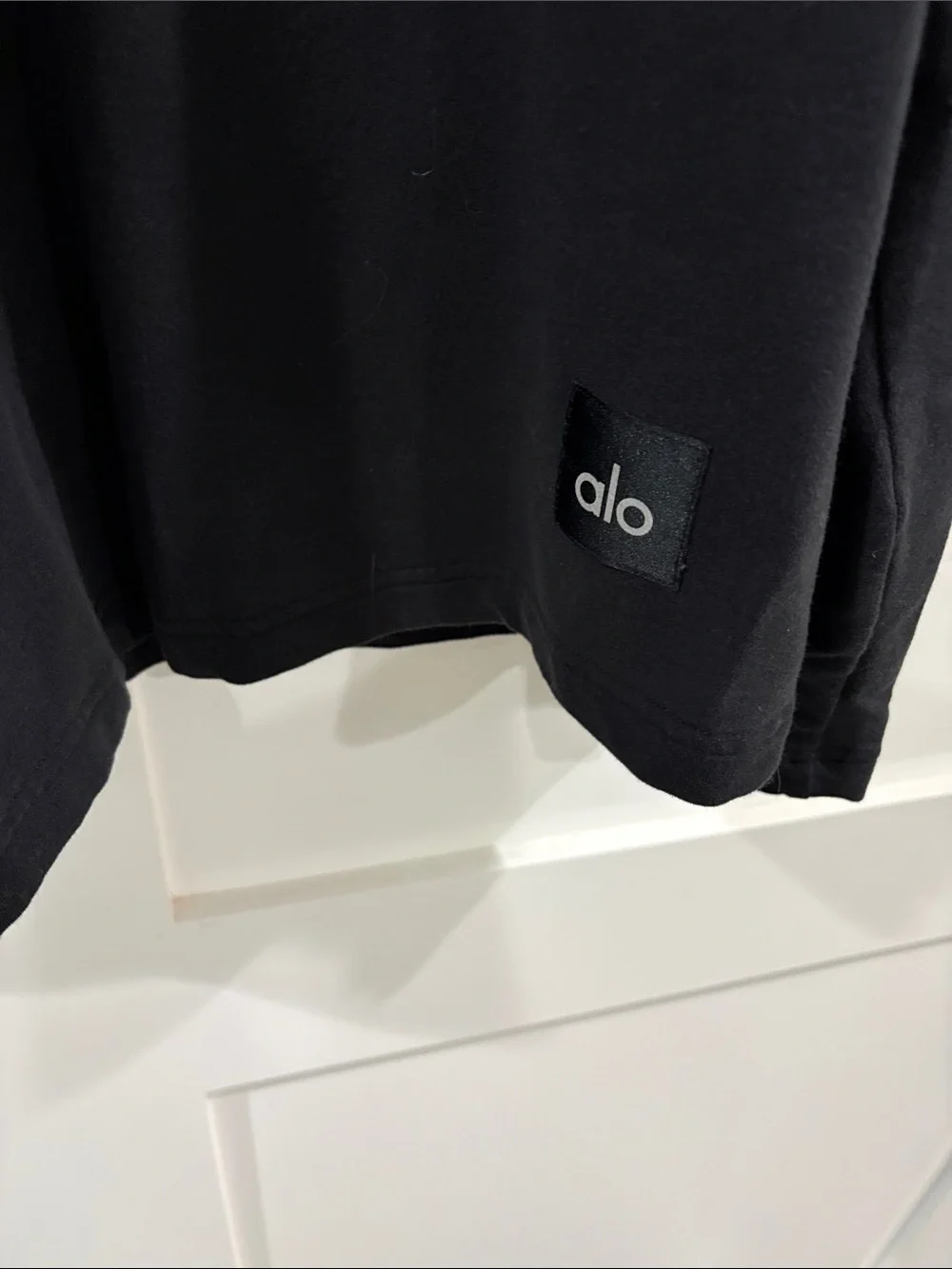 ALO Yoga Woman’s Black Half-Zip Pullover Sweater